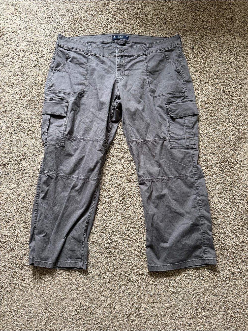 Hollister Low Rise Vintage Baggy Wide Leg Fall Trendy Grunge Hiking Cargo Pants